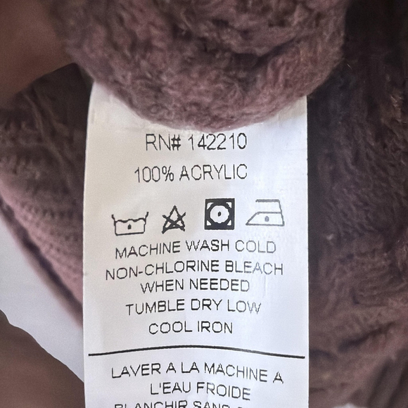 Mer Sea Sweater One Size Lisbon Traveler Purple Lattice Knit Boxy Coastal - Picture 9 of 9